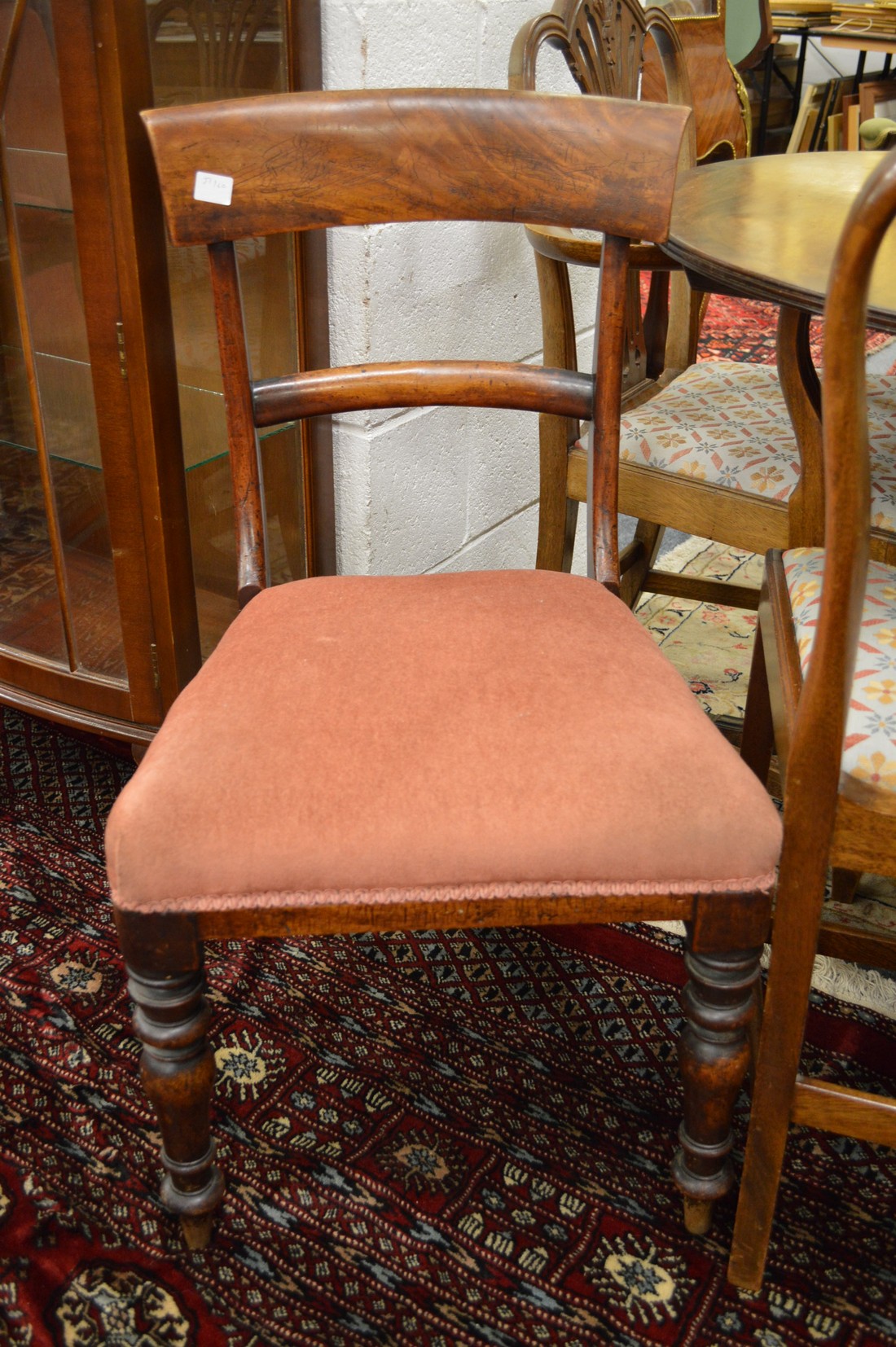 A pair of Victorian mahogany dining chairs. - Image 2 of 2