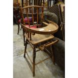 An old metamorphic high chair.