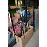 A quantity of gardening tools.
