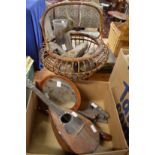An old lute, wicker basket, model ducks etc.