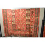 A large flat weave Kilim carpet (some damage) 290cm x 240cm.