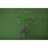 A crucifix and chain.