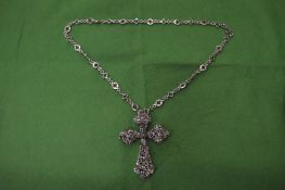 A crucifix and chain.