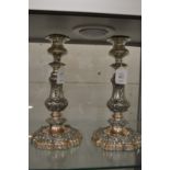 A good pair of Sheffield plate candelsticks.