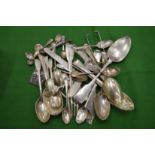 A quantity of silver flatware.