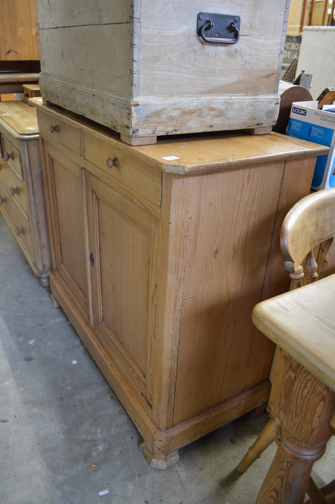 A pine sideboard or chiffonier.