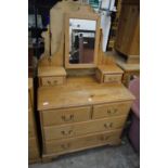 A pine dressing chest.