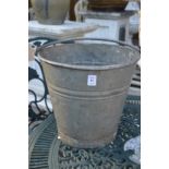 A galvanised bucket.