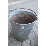 A galvanised bucket.