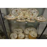 A comprehensive collection of Chinese style Staffordshire dinnerware to include numerous plates,