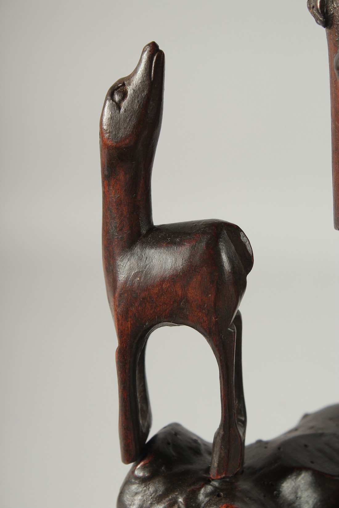 A CHINESE SECTIONAL ROOT WOOD CARVING OF SHOU LAO, 41cm high overall. - Image 6 of 8