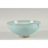 A CHINESE JUN WARE TYPE BOWL, 17.5cm diameter.