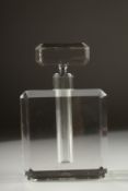 AN ART DECO DESIGN SCENT BOTTLE AND STOPPER. 10ins high.