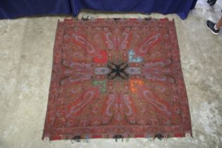 A KASHMIRI SHAWL. 74ins x 76ins