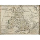 An 18th Century hand-coloured map of 'Glocester & Monmouth', engraved forJ. Harrison, 15" x 18" (