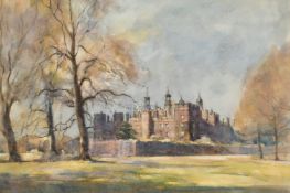 Follower of David Cox, A view of Eaton College from the grounds, watercolour, 7.75" x 11.5", (19.