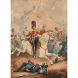 A 19th Century hand coloured lithograph of the 2nd Royal North British Dragoons 1841, 10.5" x 7.75",