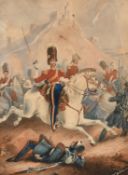 A 19th Century hand coloured lithograph of the 2nd Royal North British Dragoons 1841, 10.5" x 7.75",