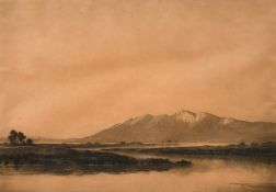 Bernard Eyre-Walker, 'Skiddaw', a mountain in the Lake District, etching, inscribed and signed in