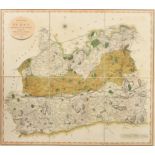 A New Map of Surry by John Cary, hand coloured, linen backed, 20.5" x 23.5" (52 x 60cm).
