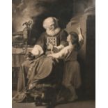 Valentine Green after J.S. Copley, 'Eli and Samuel', mezzotint, 25" x 19.5", (63.5x49.5cm) (a/f).