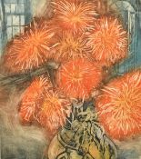 Richard Bawden (b. 1936), 'Chrysanthemums', etching, signed and inscribed and noted Artist's Proof