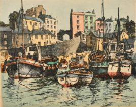 James Priddey (1916-1980), 'High Tide, Tenby', aquatint, signed and inscribed in pencil, plate