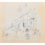 After Rowland Emett, 'The Little Witwater Home Gold Machine', limited edition print, signed in