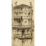 Albany E. Howarth, 'Venice', Palazzo Dario, etching, with blind stamp, signed in pencil, 15.5" x 8",