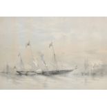 Henry John Vernon (FL. Mid-19th Century), The Royal Steam Yacht, 'Victoria & Albert', lithograph,