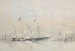 Henry John Vernon (FL. Mid-19th Century), The Royal Steam Yacht, 'Victoria & Albert', lithograph,