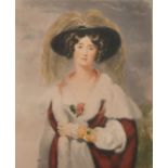 Sydney E. Wilson, Portrait of Lady Peel, a coloured engraving, signed in pencil and with blind