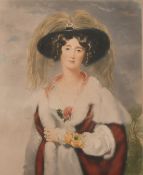 Sydney E. Wilson, Portrait of Lady Peel, a coloured engraving, signed in pencil and with blind
