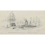 Her Majesty Inspecting The Fleet at Spithead 22nd June 1845, zincograph, published by Charpentier,