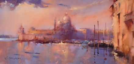 Peter Wileman (20/21st Century) 'Santa Maria Della Salute, Spring 2003' oil, signed, inscription