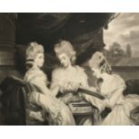 19th Century, After Sir Joshua Reynolds, 'The Ladies Waldegrave', mezzotint, with print sellers