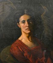 Paul Paul (1865-1937), a portrait study of a seated lady, oil on canvas, signed, 24" x 20" (61 x