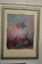 Colourful abstract, limited edition print, signed.