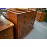 A large 19th century mahogany chest of drawers.