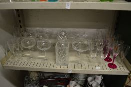 A quantity of glassware.