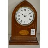 An Edwardian mahogany mantle clock.