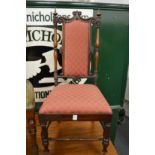 A Victorian rosewood occasional chair.