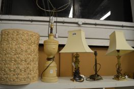Various table lamps.
