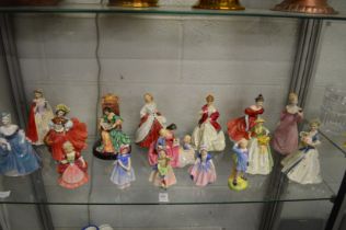 A good collection of Royal Doulton and other figurines.