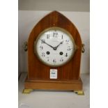 An Edwardian mahogany mantle clock.