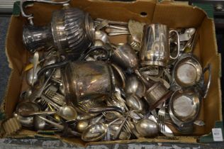 Quantity of plated flatware and other items.