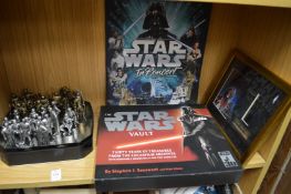 Star Wars interest, book, a framed film cell and other items.