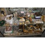 A good large collection of crystals, mineral samples etc.