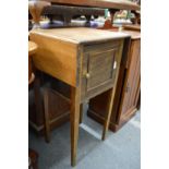 A mahogany drop flap pot cupboard.