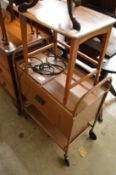An early hostess trolley and various occasional furniture.